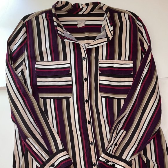 Chico's Button down top Size 3 - Picture 1 of 3